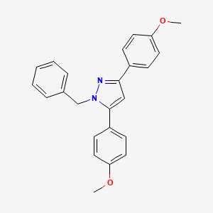 molecular formula C24H22N2O2 B10925400 1-benzyl-3,5-bis(4-methoxyphenyl)-1H-pyrazole 