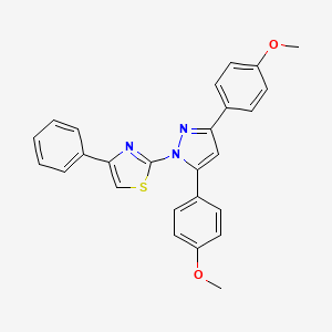 2-[3,5-bis(4-methoxyphenyl)-1H-pyrazol-1-yl]-4-phenyl-1,3-thiazole