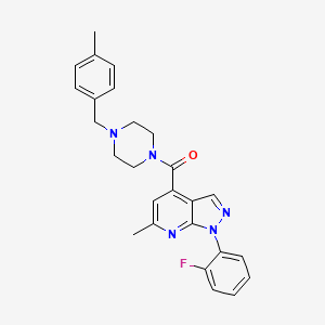 [1-(2-fluorophenyl)-6-methyl-1H-pyrazolo[3,4-b]pyridin-4-yl][4-(4-methylbenzyl)piperazin-1-yl]methanone