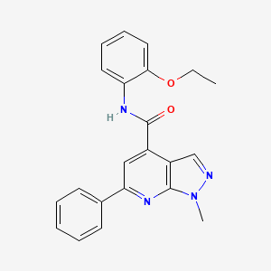 molecular formula C22H20N4O2 B10925409 N-(2-ethoxyphenyl)-1-methyl-6-phenyl-1H-pyrazolo[3,4-b]pyridine-4-carboxamide 