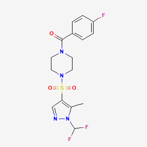 (4-{[1-(difluoromethyl)-5-methyl-1H-pyrazol-4-yl]sulfonyl}piperazin-1-yl)(4-fluorophenyl)methanone