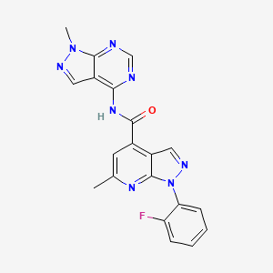 1-(2-fluorophenyl)-6-methyl-N-(1-methyl-1H-pyrazolo[3,4-d]pyrimidin-4-yl)-1H-pyrazolo[3,4-b]pyridine-4-carboxamide