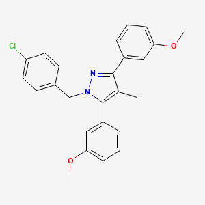 1-(4-chlorobenzyl)-3,5-bis(3-methoxyphenyl)-4-methyl-1H-pyrazole