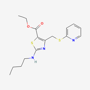 Ethyl 2-(butylamino)-4-[(pyridin-2-ylsulfanyl)methyl]-1,3-thiazole-5-carboxylate