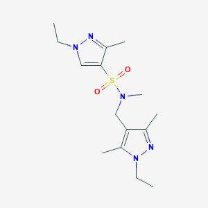 1-ethyl-N-[(1-ethyl-3,5-dimethyl-1H-pyrazol-4-yl)methyl]-N,3-dimethyl-1H-pyrazole-4-sulfonamide