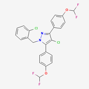 4-chloro-1-(2-chlorobenzyl)-3,5-bis[4-(difluoromethoxy)phenyl]-1H-pyrazole