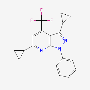 3,6-dicyclopropyl-1-phenyl-4-(trifluoromethyl)-1H-pyrazolo[3,4-b]pyridine