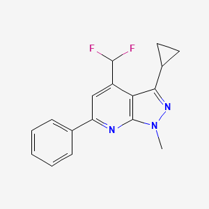 3-cyclopropyl-4-(difluoromethyl)-1-methyl-6-phenyl-1H-pyrazolo[3,4-b]pyridine