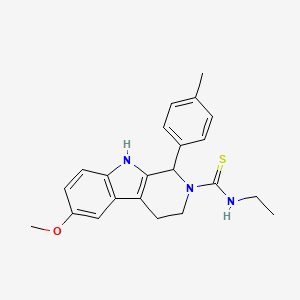 molecular formula C22H25N3OS B10925510 N-ethyl-6-methoxy-1-(4-methylphenyl)-1,3,4,9-tetrahydro-2H-beta-carboline-2-carbothioamide 