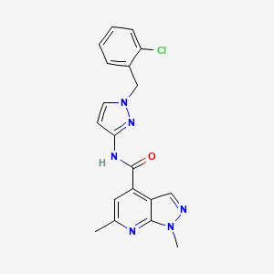 N-[1-(2-chlorobenzyl)-1H-pyrazol-3-yl]-1,6-dimethyl-1H-pyrazolo[3,4-b]pyridine-4-carboxamide