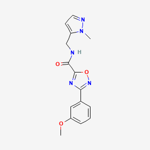 3-(3-methoxyphenyl)-N-[(1-methyl-1H-pyrazol-5-yl)methyl]-1,2,4-oxadiazole-5-carboxamide