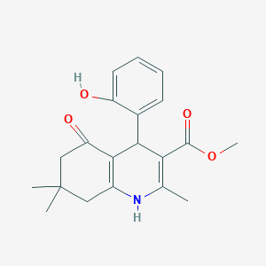 Methyl 4-(2-hydroxyphenyl)-2,7,7-trimethyl-5-oxo-1,4,5,6,7,8-hexahydro-3-quinolinecarboxylate