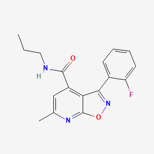 molecular formula C17H16FN3O2 B10925561 3-(2-fluorophenyl)-6-methyl-N-propyl[1,2]oxazolo[5,4-b]pyridine-4-carboxamide 