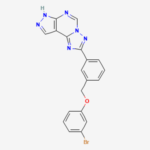 2-{3-[(3-bromophenoxy)methyl]phenyl}-7H-pyrazolo[4,3-e][1,2,4]triazolo[1,5-c]pyrimidine