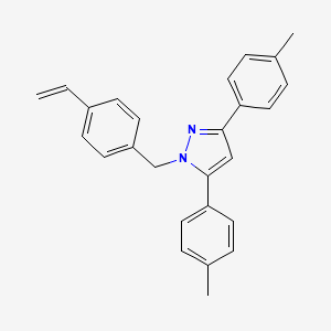 1-(4-ethenylbenzyl)-3,5-bis(4-methylphenyl)-1H-pyrazole