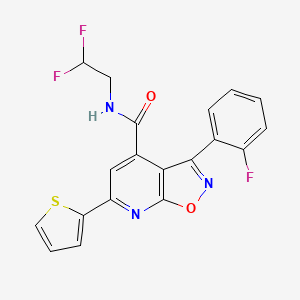 N-(2,2-difluoroethyl)-3-(2-fluorophenyl)-6-(thiophen-2-yl)[1,2]oxazolo[5,4-b]pyridine-4-carboxamide