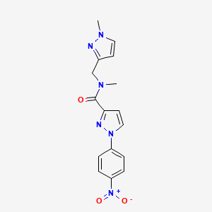 N-methyl-N-[(1-methyl-1H-pyrazol-3-yl)methyl]-1-(4-nitrophenyl)-1H-pyrazole-3-carboxamide