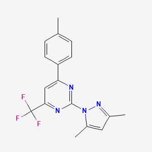 2-(3,5-dimethyl-1H-pyrazol-1-yl)-4-(4-methylphenyl)-6-(trifluoromethyl)pyrimidine