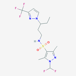 1-(difluoromethyl)-3,5-dimethyl-N-{3-[3-(trifluoromethyl)-1H-pyrazol-1-yl]pentyl}-1H-pyrazole-4-sulfonamide