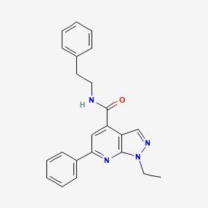 1-ethyl-6-phenyl-N-(2-phenylethyl)-1H-pyrazolo[3,4-b]pyridine-4-carboxamide