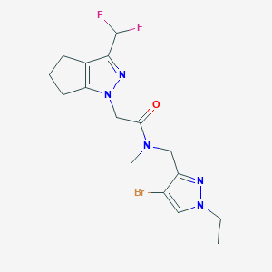 N-[(4-bromo-1-ethyl-1H-pyrazol-3-yl)methyl]-2-[3-(difluoromethyl)-5,6-dihydrocyclopenta[c]pyrazol-1(4H)-yl]-N-methylacetamide