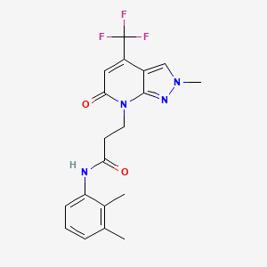 molecular formula C19H19F3N4O2 B10925747 N-(2,3-dimethylphenyl)-3-[2-methyl-6-oxo-4-(trifluoromethyl)-2,6-dihydro-7H-pyrazolo[3,4-b]pyridin-7-yl]propanamide 