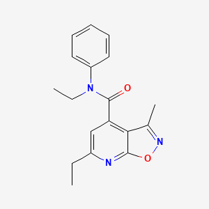 molecular formula C18H19N3O2 B10925780 N,6-diethyl-3-methyl-N-phenyl-[1,2]oxazolo[5,4-b]pyridine-4-carboxamide 