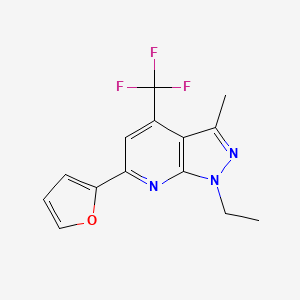 1-ethyl-6-(furan-2-yl)-3-methyl-4-(trifluoromethyl)-1H-pyrazolo[3,4-b]pyridine