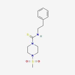 4-(methylsulfonyl)-N-(2-phenylethyl)piperazine-1-carbothioamide