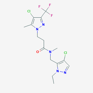 N-[(4-chloro-1-ethyl-1H-pyrazol-5-yl)methyl]-3-[4-chloro-5-methyl-3-(trifluoromethyl)-1H-pyrazol-1-yl]-N-methylpropanamide