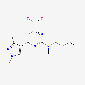 N-butyl-4-(difluoromethyl)-6-(1,3-dimethyl-1H-pyrazol-4-yl)-N-methylpyrimidin-2-amine