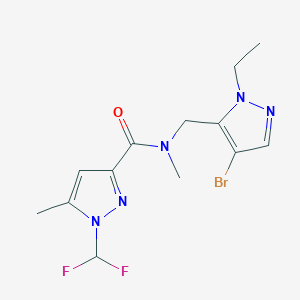 N-[(4-bromo-1-ethyl-1H-pyrazol-5-yl)methyl]-1-(difluoromethyl)-N,5-dimethyl-1H-pyrazole-3-carboxamide