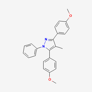 molecular formula C24H22N2O2 B10925835 3,5-bis(4-methoxyphenyl)-4-methyl-1-phenyl-1H-pyrazole 