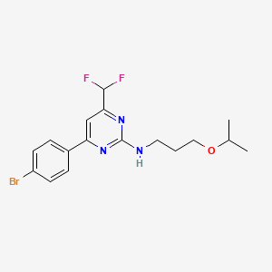 molecular formula C17H20BrF2N3O B10925842 4-(4-bromophenyl)-6-(difluoromethyl)-N-[3-(propan-2-yloxy)propyl]pyrimidin-2-amine 