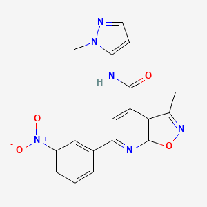 3-methyl-N-(1-methyl-1H-pyrazol-5-yl)-6-(3-nitrophenyl)[1,2]oxazolo[5,4-b]pyridine-4-carboxamide