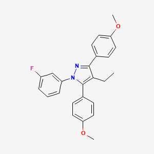 4-ethyl-1-(3-fluorophenyl)-3,5-bis(4-methoxyphenyl)-1H-pyrazole