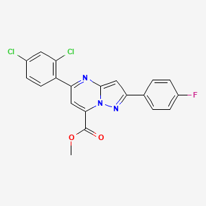 Methyl 5-(2,4-dichlorophenyl)-2-(4-fluorophenyl)pyrazolo[1,5-a]pyrimidine-7-carboxylate