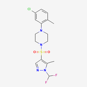 1-(5-chloro-2-methylphenyl)-4-{[1-(difluoromethyl)-5-methyl-1H-pyrazol-4-yl]sulfonyl}piperazine