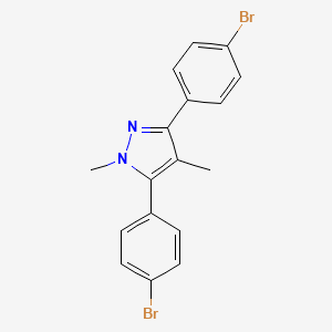 molecular formula C17H14Br2N2 B10925929 3,5-bis(4-bromophenyl)-1,4-dimethyl-1H-pyrazole 