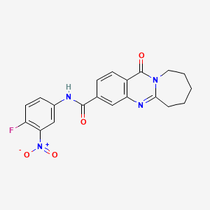 N-(4-fluoro-3-nitrophenyl)-12-oxo-6,7,8,9,10,12-hexahydroazepino[2,1-b]quinazoline-3-carboxamide