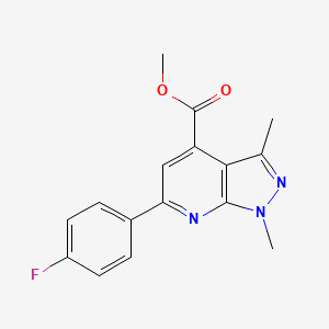 methyl 6-(4-fluorophenyl)-1,3-dimethyl-1H-pyrazolo[3,4-b]pyridine-4-carboxylate