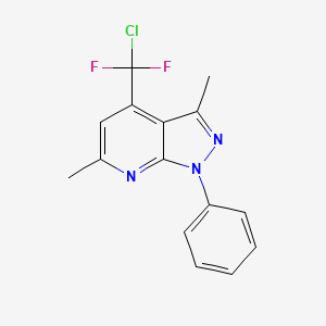 4-[chloro(difluoro)methyl]-3,6-dimethyl-1-phenyl-1H-pyrazolo[3,4-b]pyridine