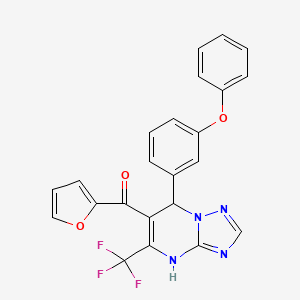 Furan-2-yl[7-(3-phenoxyphenyl)-5-(trifluoromethyl)-4,7-dihydro[1,2,4]triazolo[1,5-a]pyrimidin-6-yl]methanone