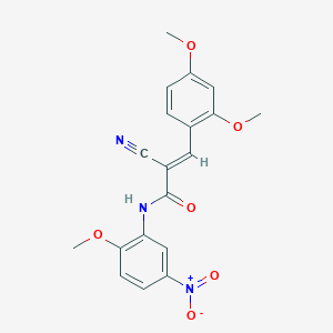 (2E)-2-cyano-3-(2,4-dimethoxyphenyl)-N-(2-methoxy-5-nitrophenyl)prop-2-enamide