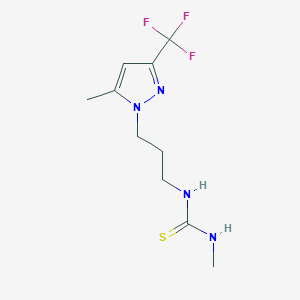 1-methyl-3-{3-[5-methyl-3-(trifluoromethyl)-1H-pyrazol-1-yl]propyl}thiourea