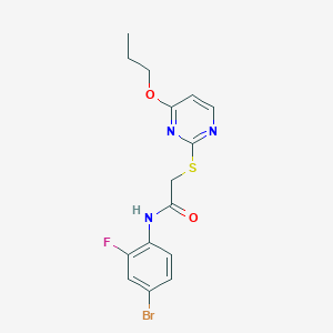 N-(4-bromo-2-fluorophenyl)-2-[(4-propoxypyrimidin-2-yl)sulfanyl]acetamide