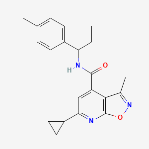 6-cyclopropyl-3-methyl-N-[1-(4-methylphenyl)propyl][1,2]oxazolo[5,4-b]pyridine-4-carboxamide