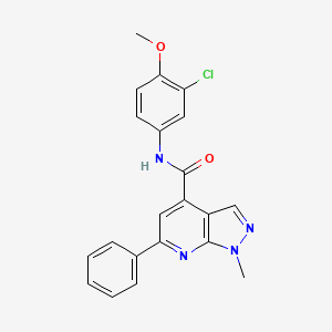 N-(3-chloro-4-methoxyphenyl)-1-methyl-6-phenyl-1H-pyrazolo[3,4-b]pyridine-4-carboxamide