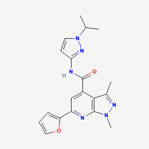 6-(furan-2-yl)-1,3-dimethyl-N-[1-(propan-2-yl)-1H-pyrazol-3-yl]-1H-pyrazolo[3,4-b]pyridine-4-carboxamide