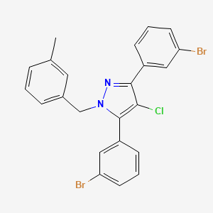 3,5-bis(3-bromophenyl)-4-chloro-1-(3-methylbenzyl)-1H-pyrazole